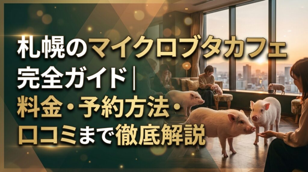 札幌のマイクロブタカフェ完全ガイド｜料金・予約方法・口コミまで徹底解説