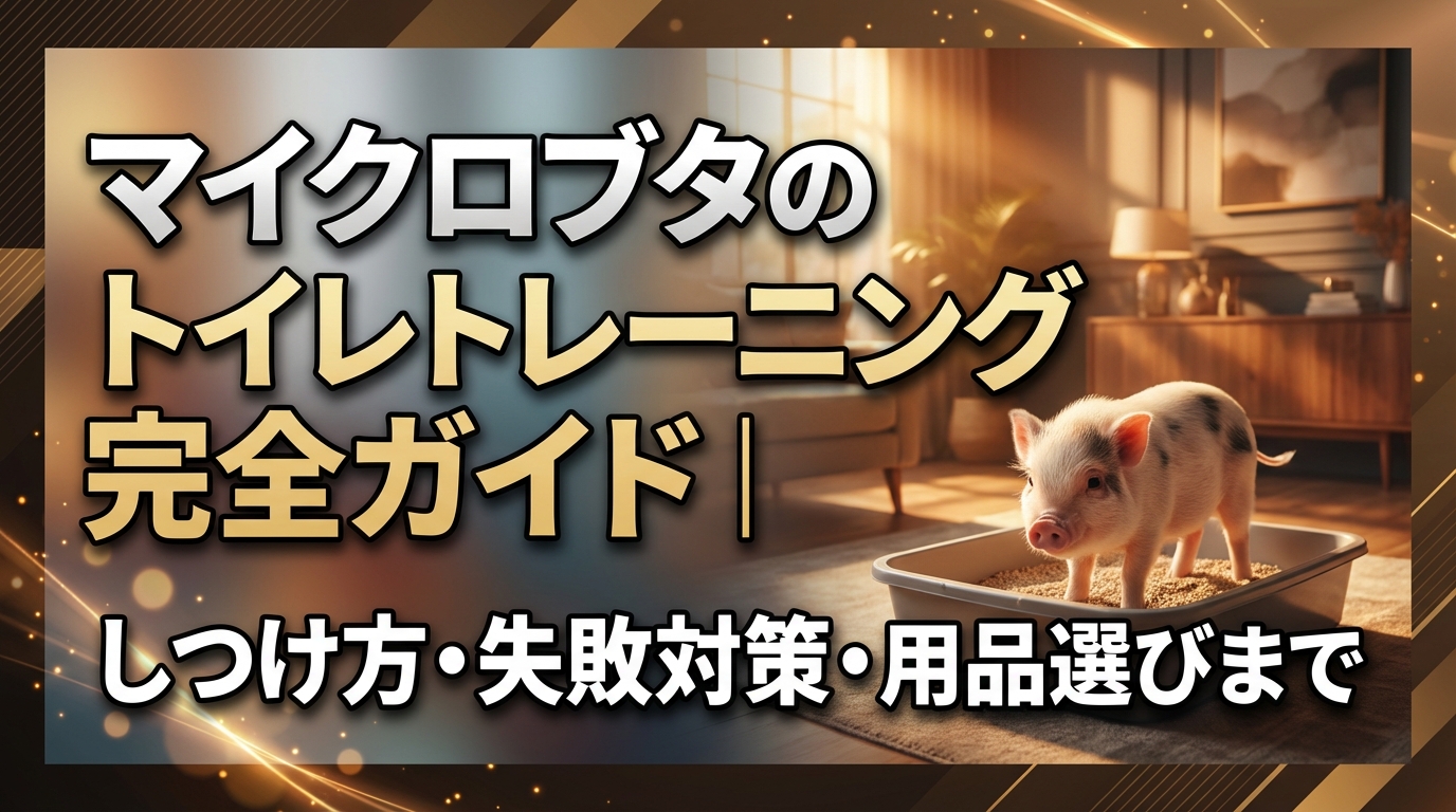 マイクロブタのトイレトレーニング完全ガイド｜しつけ方・失敗対策・用品選びまで