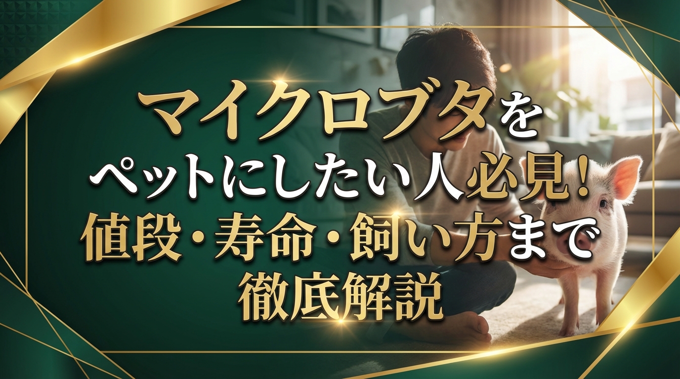 マイクロブタをペットにしたい人必見！値段・寿命・飼い方まで徹底解説