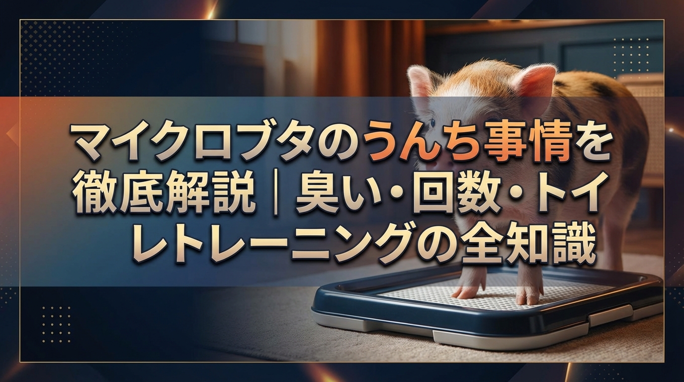 マイクロブタのうんち事情を徹底解説｜臭い・回数・トイレトレーニングの全知識