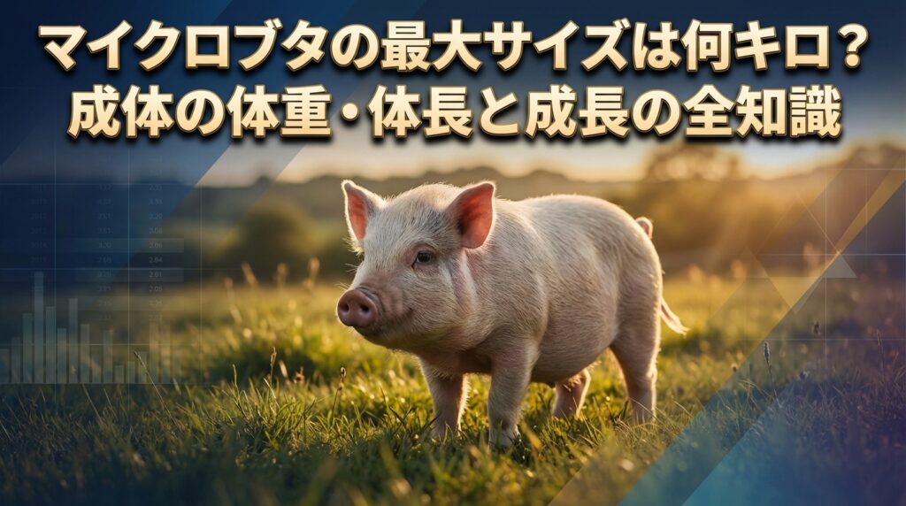 マイクロブタの最大サイズは何キロ？成体の体重・体長と成長の全知識