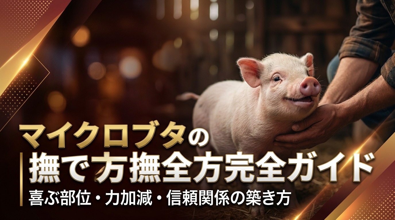 マイクロブタの撫で方完全ガイド｜喜ぶ部位・力加減・信頼関係の築き方