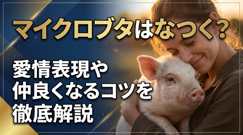 マイクロブタはなつく？愛情表現や仲良くなるコツを徹底解説