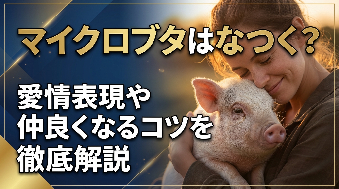 マイクロブタはなつく？愛情表現や仲良くなるコツを徹底解説