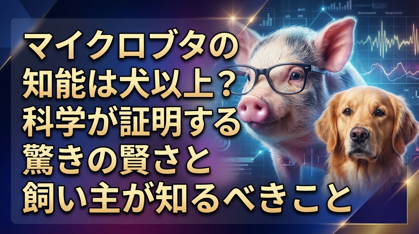 マイクロブタの知能は犬以上？科学が証明する驚きの賢さと飼い主が知るべきこと