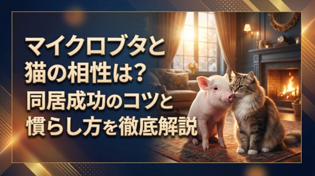 マイクロブタと猫の相性は？同居成功のコツと慣らし方を徹底解説