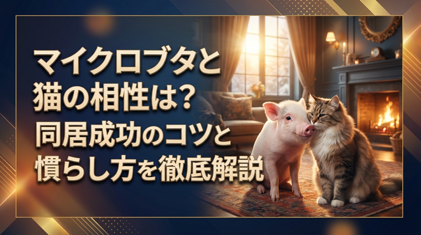 マイクロブタと猫の相性は？同居成功のコツと慣らし方を徹底解説