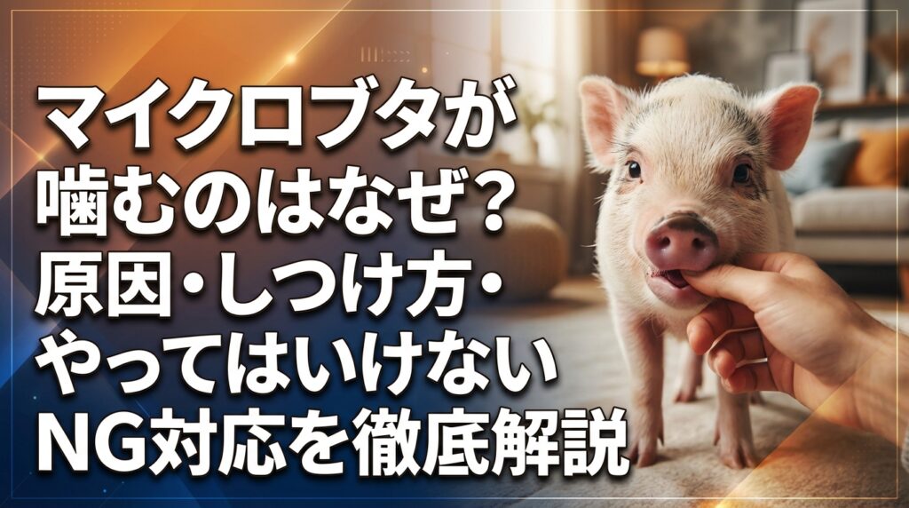 マイクロブタが噛むのはなぜ？原因・しつけ方・やってはいけないNG対応を徹底解説
