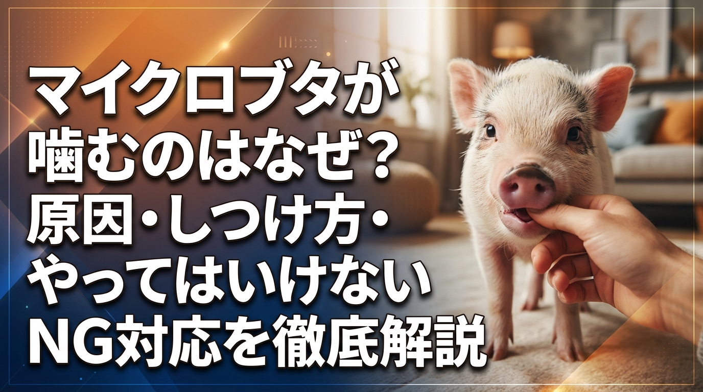 マイクロブタが噛むのはなぜ？原因・しつけ方・やってはいけないNG対応を徹底解説