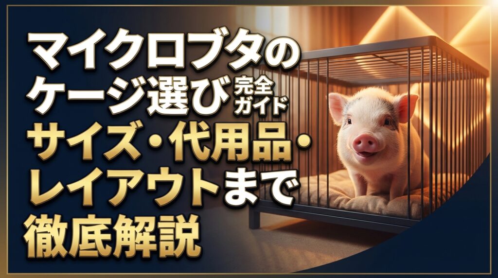 マイクロブタのケージ選び完全ガイド｜サイズ・代用品・レイアウトまで徹底解説