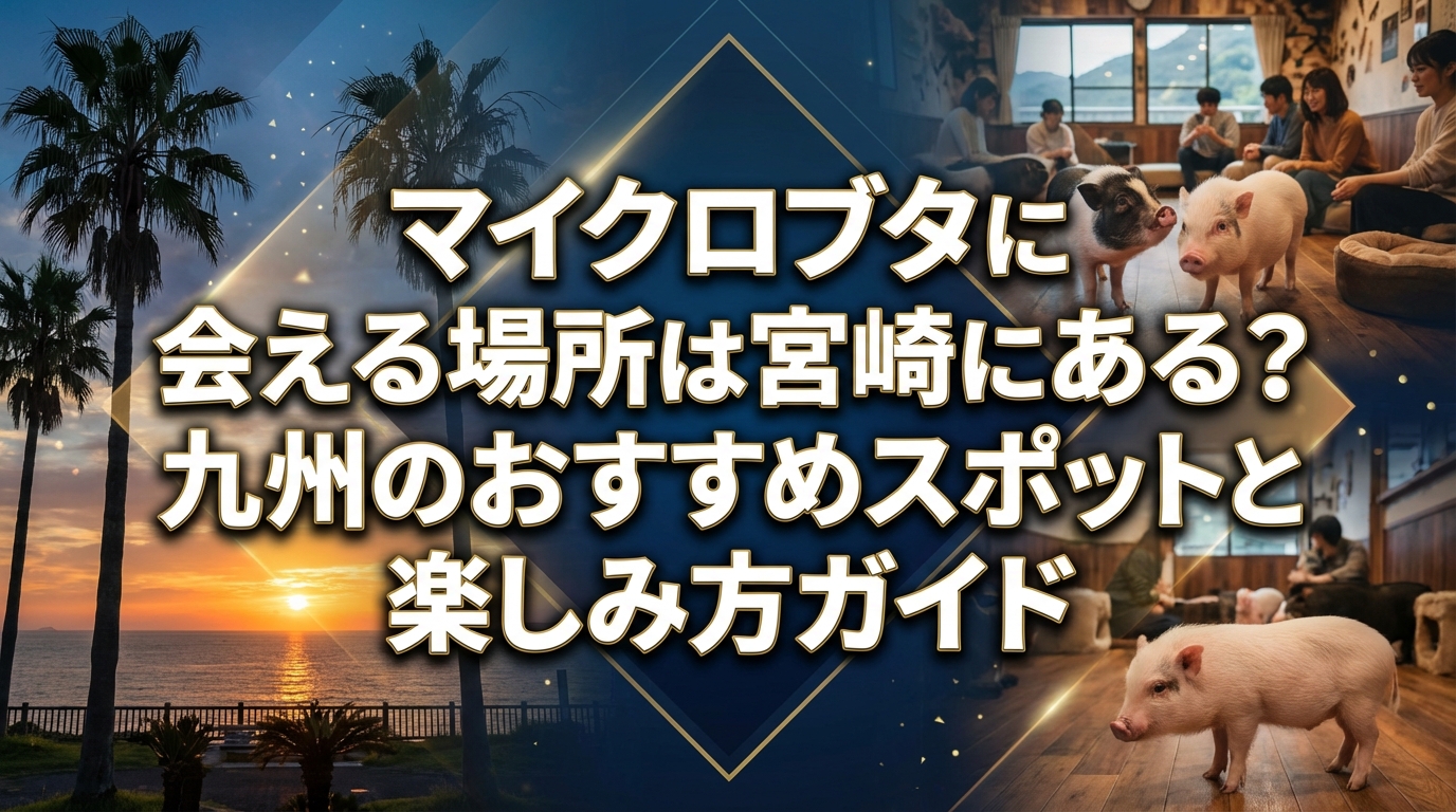 マイクロブタに会える場所は宮崎にある？九州のおすすめスポットと楽しみ方ガイド