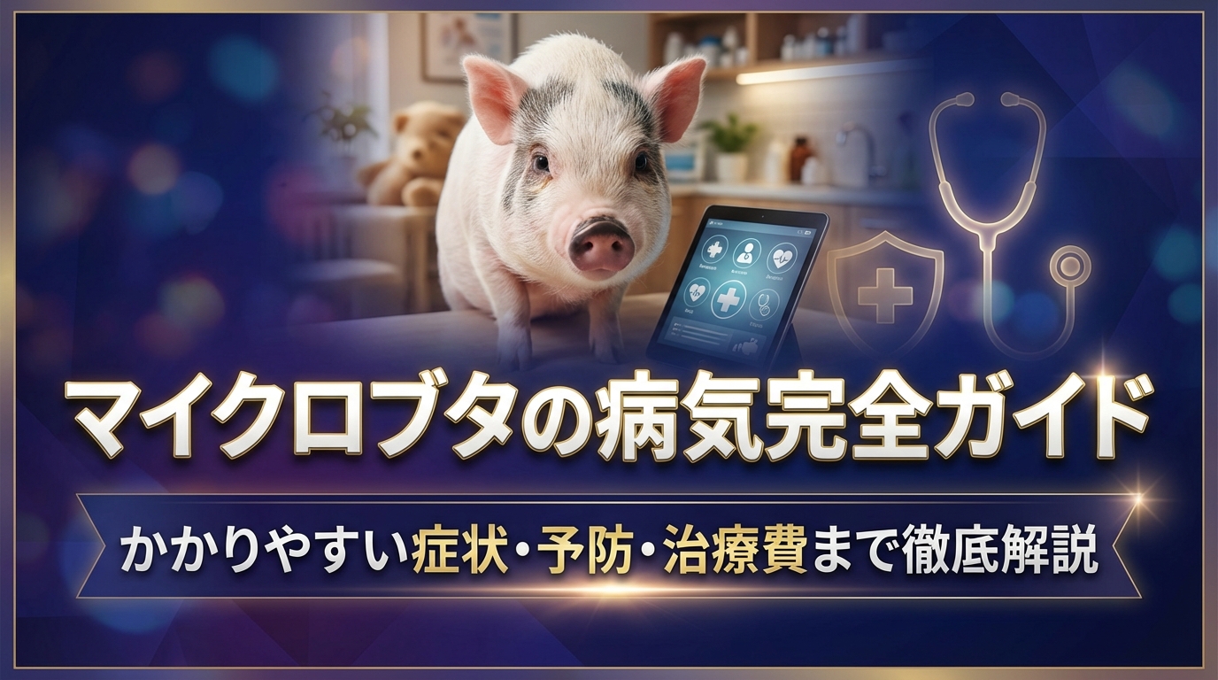 マイクロブタの病気完全ガイド｜かかりやすい症状・予防・治療費まで徹底解説