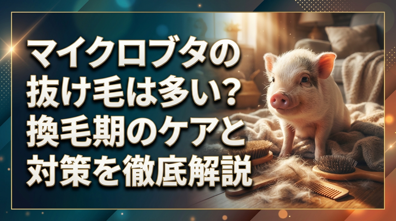マイクロブタの抜け毛は多い？換毛期のケアと対策を徹底解説