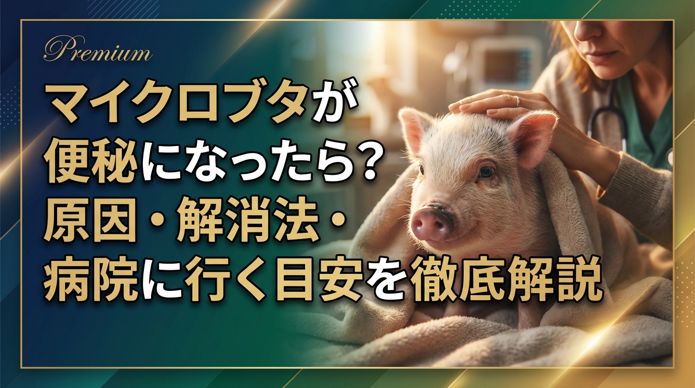 マイクロブタが便秘になったら？原因・解消法・病院に行く目安を徹底解説