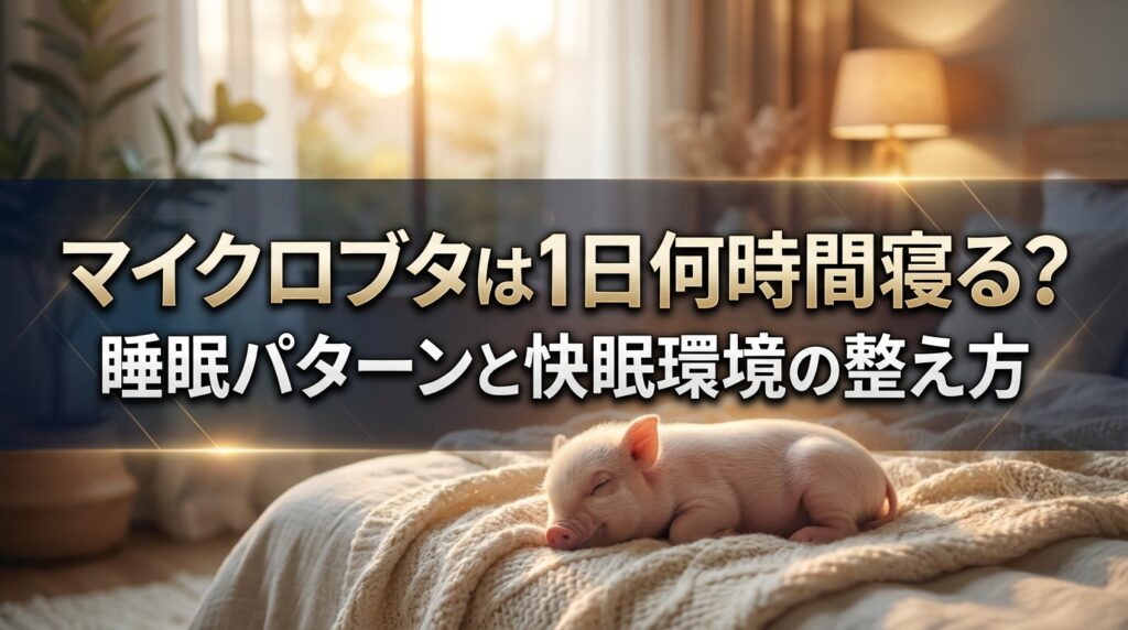 マイクロブタは1日何時間寝る？睡眠パターンと快眠環境の整え方