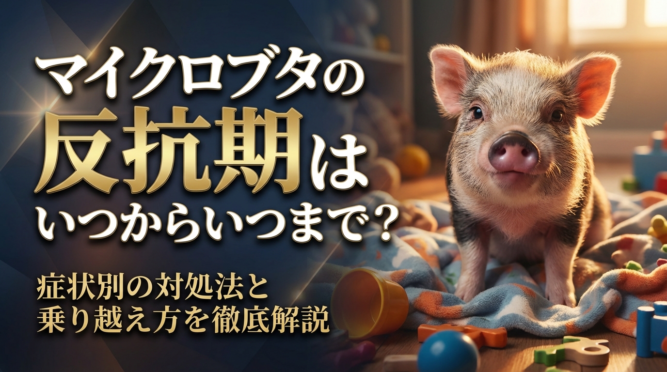 マイクロブタの反抗期はいつからいつまで？症状別の対処法と乗り越え方を徹底解説