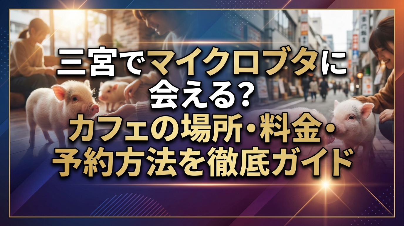 三宮でマイクロブタに会える？カフェの場所・料金・予約方法を徹底ガイド