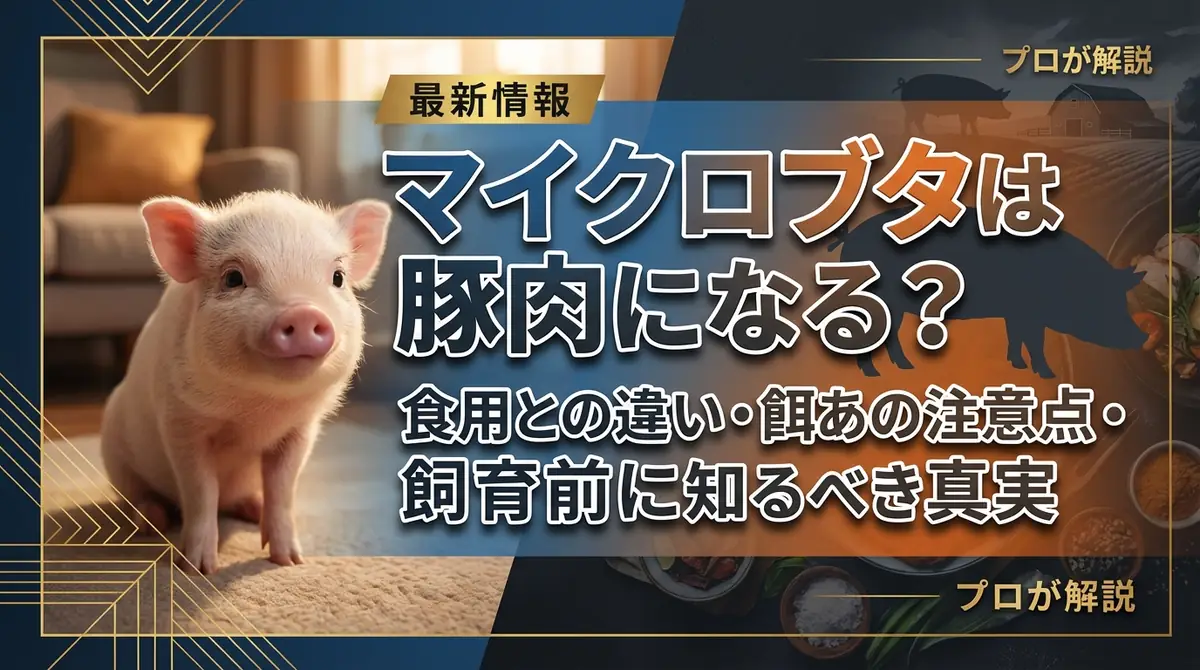 マイクロブタは豚肉になる？食用との違い・餌の注意点・飼育前に知るべき真実