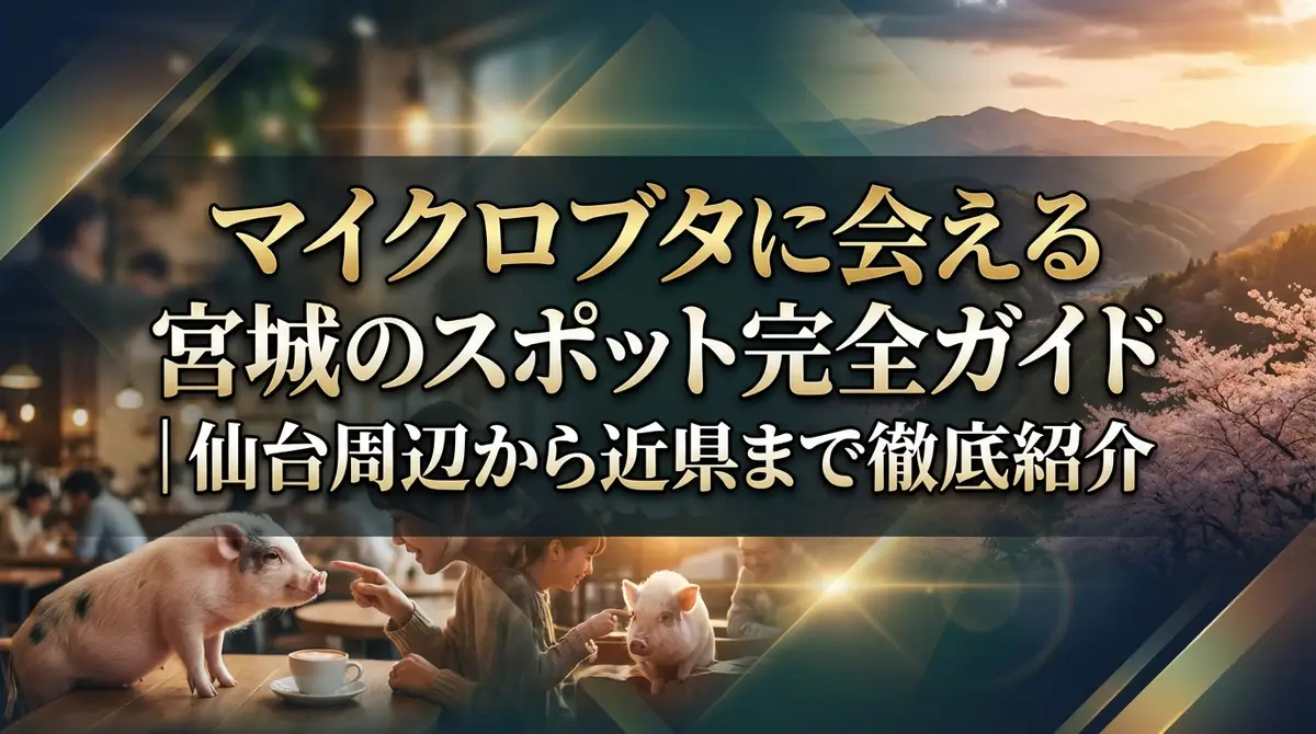マイクロブタに会える宮城のスポット完全ガイド｜仙台周辺から近県まで徹底紹介