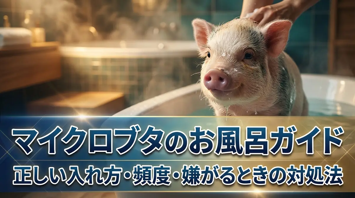マイクロブタのお風呂ガイド｜正しい入れ方・頻度・嫌がるときの対処法