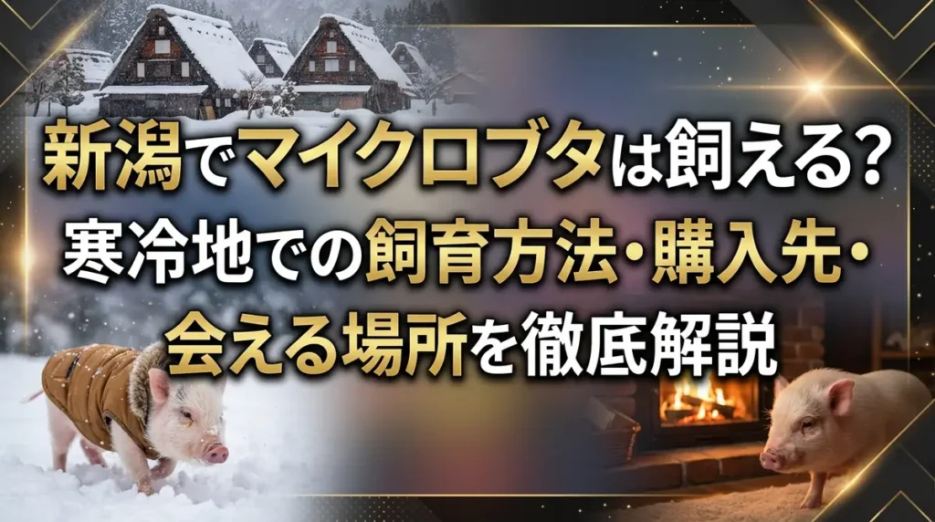 新潟でマイクロブタは飼える？寒冷地での飼育方法・購入先・会える場所を徹底解説