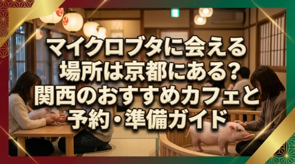 マイクロブタに会える場所は京都にある？関西のおすすめカフェと予約・準備ガイド