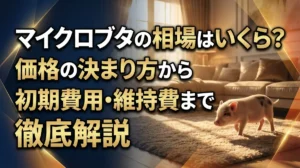 マイクロブタの相場はいくら？価格の決まり方から初期費用・維持費まで徹底解説