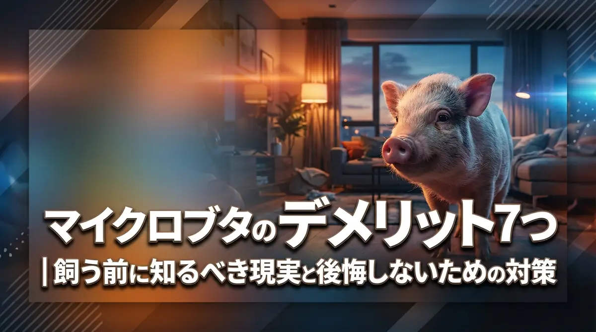 マイクロブタのデメリット7つ|飼う前に知るべき現実と後悔しないための対策