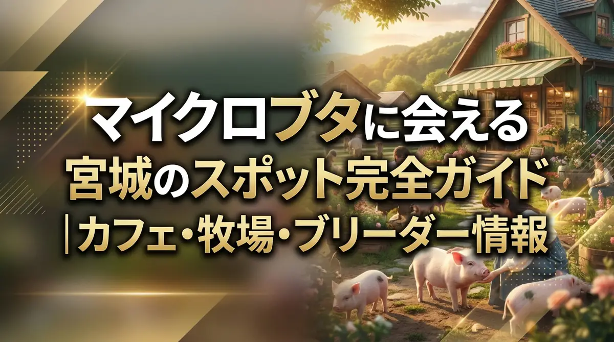 マイクロブタに会える宮城のスポット完全ガイド｜カフェ・牧場・ブリーダー情報