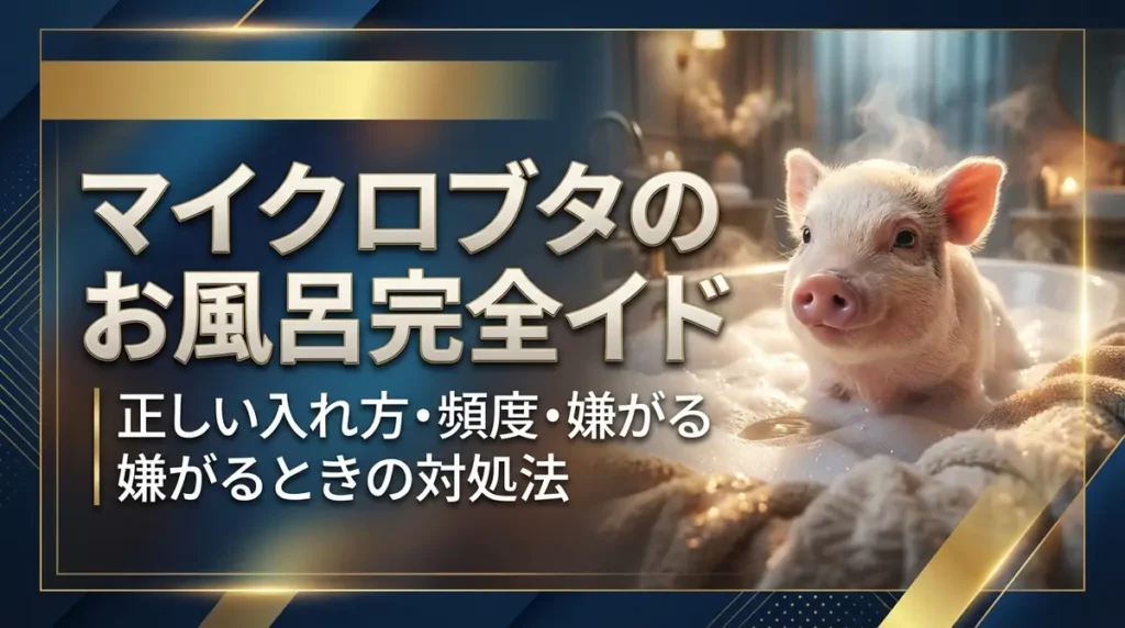 マイクロブタのお風呂完全ガイド｜正しい入れ方・頻度・嫌がるときの対処法