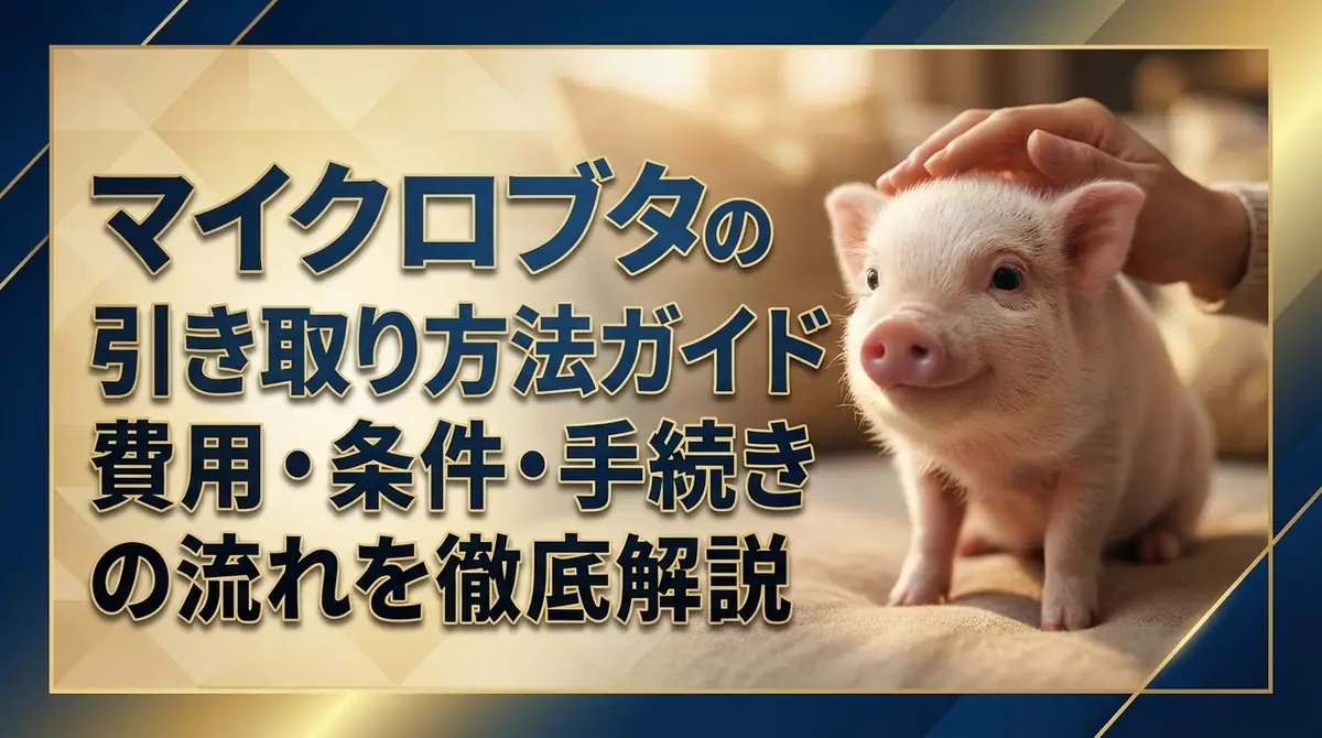 マイクロブタの引き取り方法ガイド｜費用・条件・手続きの流れを徹底解説