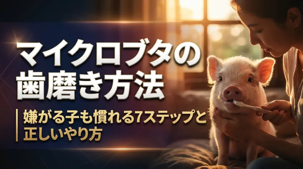 マイクロブタの歯磨き方法｜嫌がる子も慣れる7ステップと正しいやり方