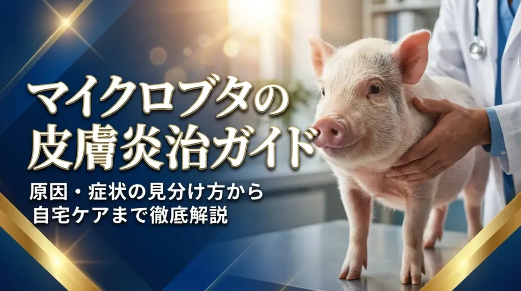 マイクロブタの皮膚炎治療ガイド｜原因・症状の見分け方から自宅ケアまで徹底解説