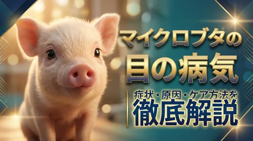 マイクロブタの目の病気｜症状・原因・ケア方法を徹底解説