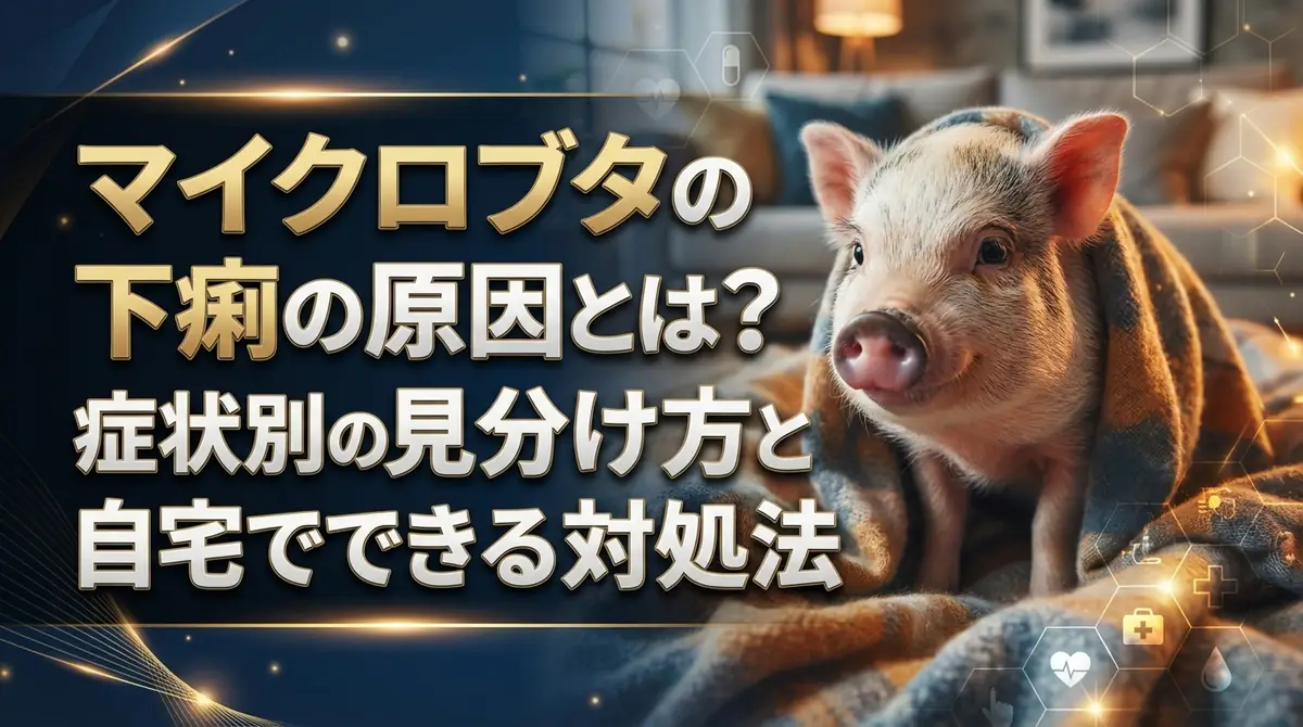 マイクロブタの下痢の原因とは？症状別の見分け方と自宅でできる対処法