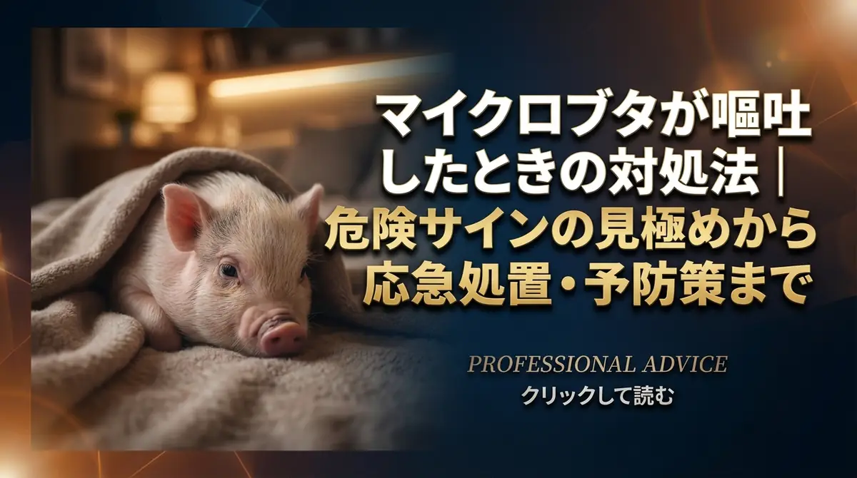 マイクロブタが嘔吐したときの対処法｜危険サインの見極めから応急処置・予防策まで