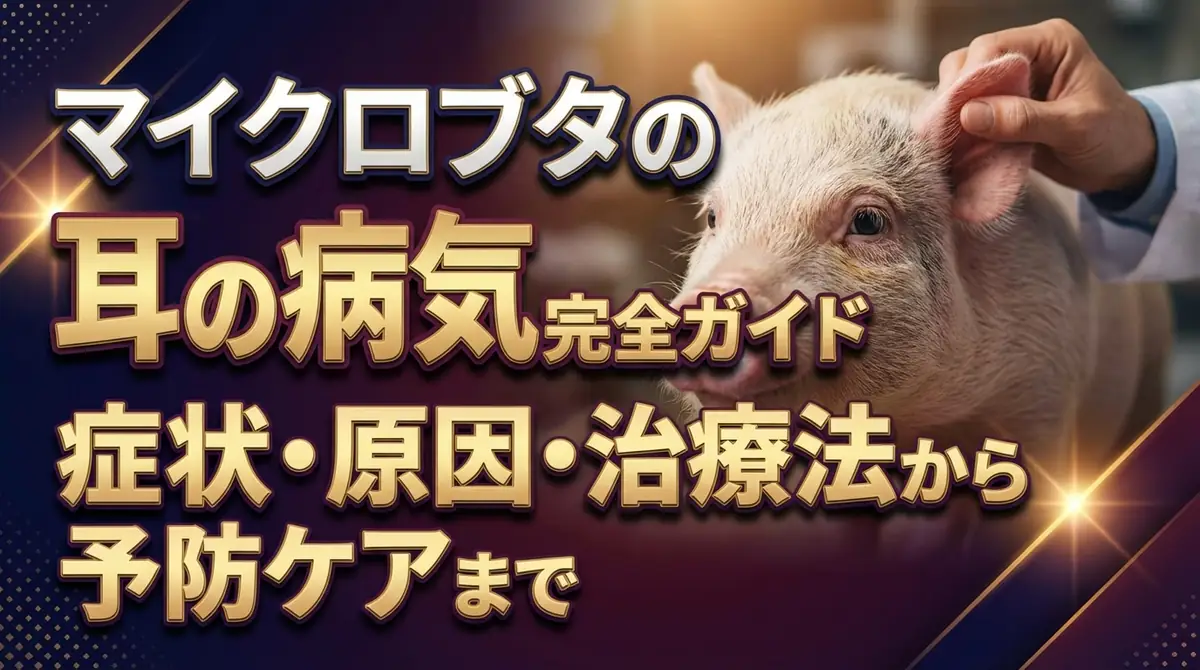 マイクロブタの耳の病気完全ガイド｜症状・原因・治療法から予防ケアまで
