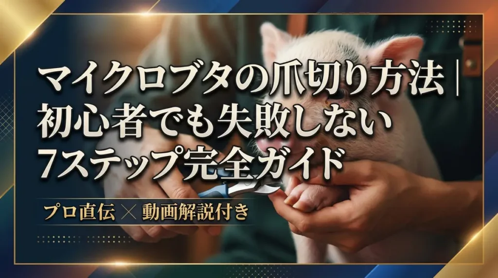 マイクロブタの爪切り方法｜初心者でも失敗しない7ステップ完全ガイド
