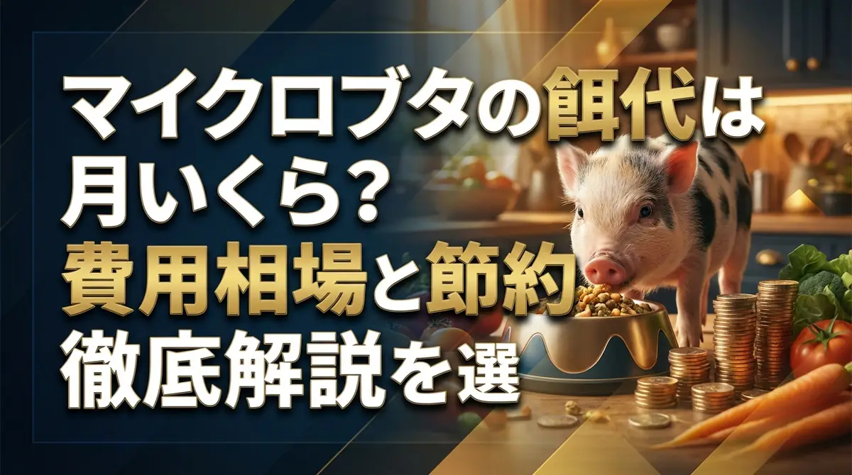 マイクロブタの餌代は月いくら?費用相場と節約術を徹底解説