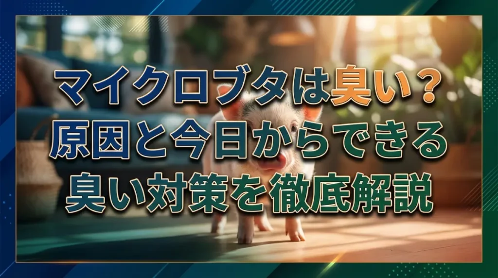 マイクロブタは臭い？原因と今日からできる臭い対策を徹底解説