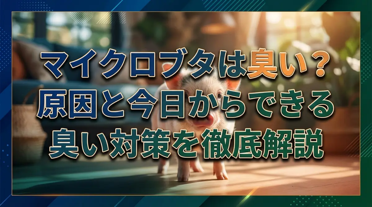 マイクロブタは臭い？原因と今日からできる臭い対策を徹底解説