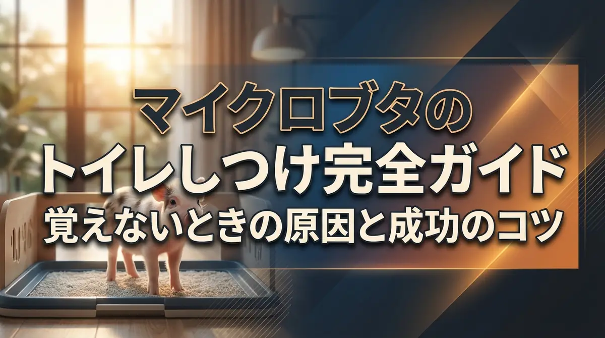 マイクロブタのトイレしつけ完全ガイド｜覚えないときの原因と成功のコツ