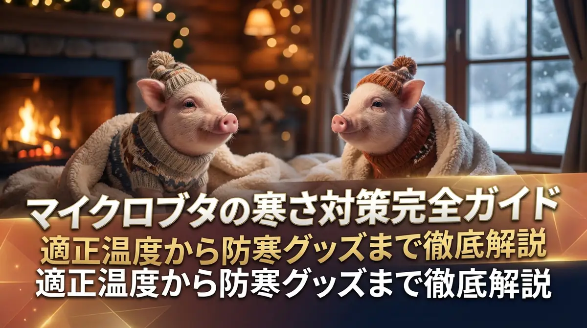マイクロブタの寒さ対策完全ガイド|適正温度から防寒グッズまで徹底解説