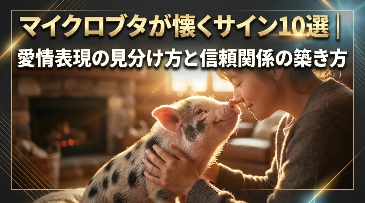 マイクロブタが懐くサイン10選｜愛情表現の見分け方と信頼関係の築き方