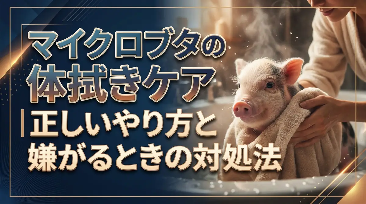 マイクロブタの体拭きケア完全ガイド｜正しいやり方と嫌がるときの対処法