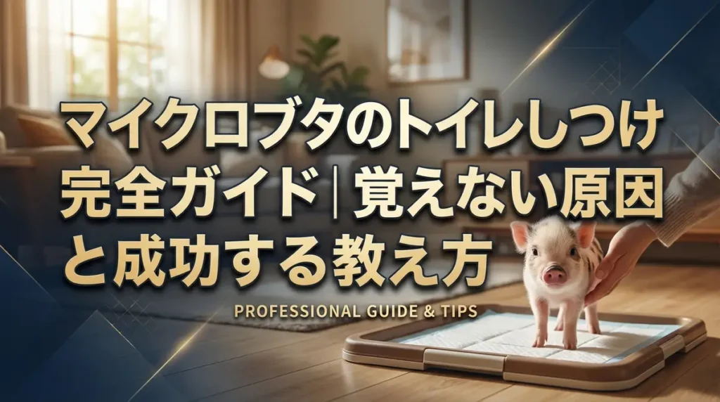 マイクロブタのトイレしつけ完全ガイド｜覚えない原因と成功する教え方
