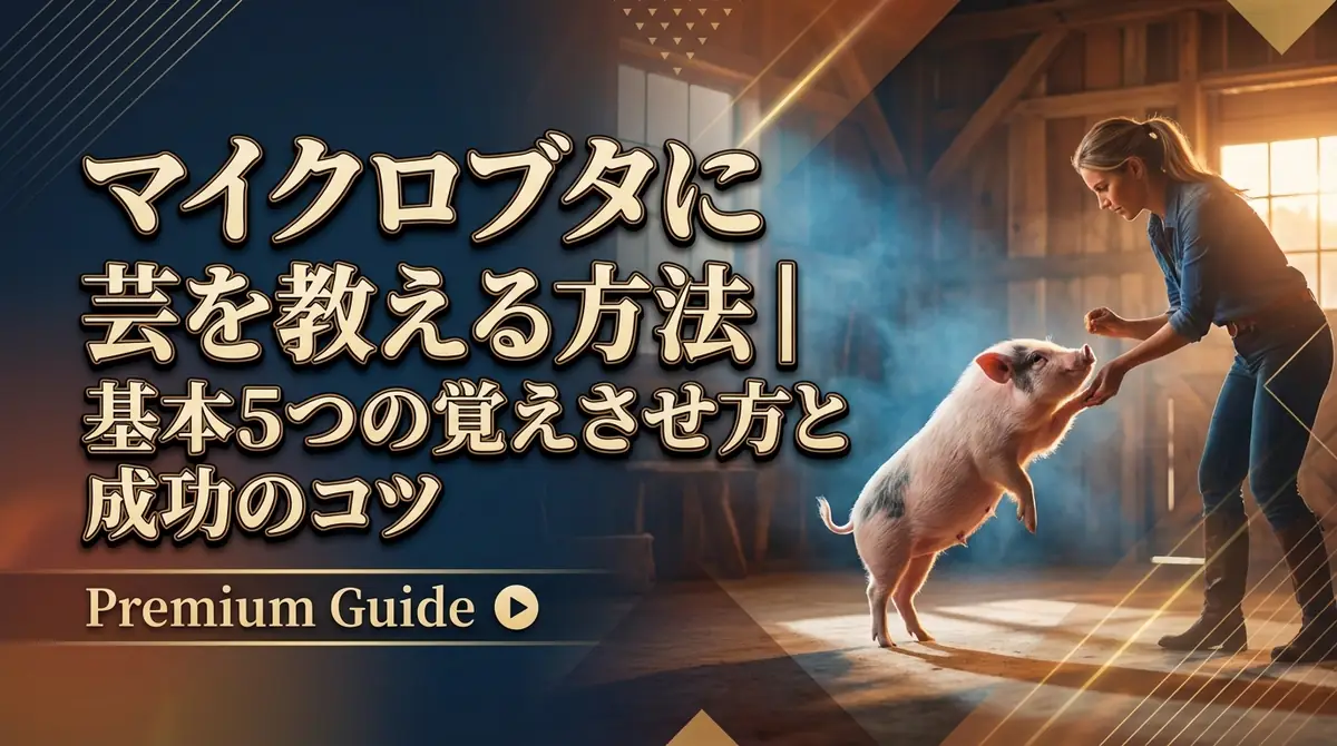 マイクロブタに芸を教える方法｜基本5つの覚えさせ方と成功のコツ