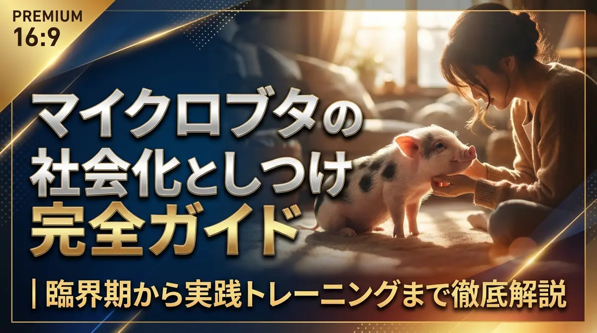 マイクロブタの社会化としつけ完全ガイド｜臨界期から実践トレーニングまで徹底解説