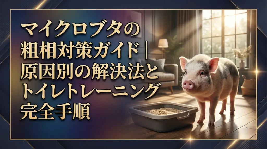 マイクロブタの粗相対策ガイド｜原因別の解決法とトイレトレーニング完全手順